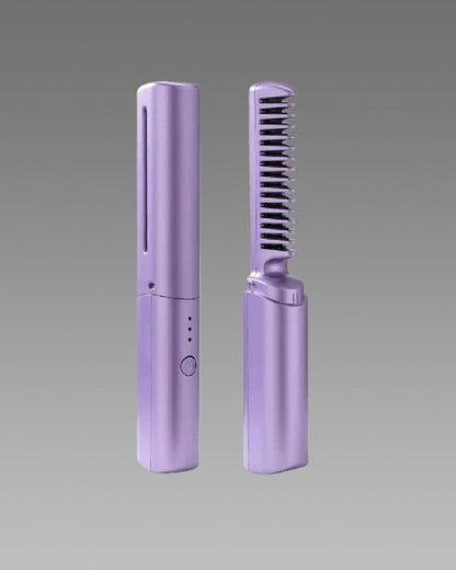 Meneflix Cordless Mini Rechargeable Hair Straightener & Hot Comb