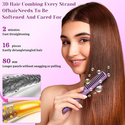 Meneflix Cordless Mini Rechargeable Hair Straightener & Hot Comb