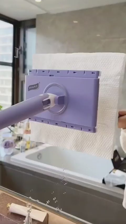 Easy-Clean Mini Mop With Auto Cloth Grip